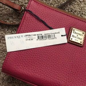 Dooney & Bourke Janine in Strawberry; new!